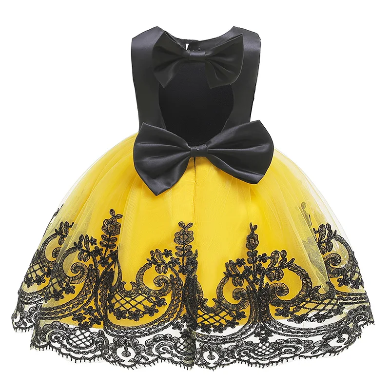 Baby Girl Dress 1 Year Birthday Party Tutu Princess Kids Dresses For Girls Bowknot Wedding Gown Children Clothing vestidos | Детская