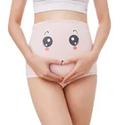 Беременности и родам трусики размера плюс дышащая Штаны с высокой посадкой Регулируемая стильная футболка с изображением персонажей видеоигр выражение брюки Беременность бесшовное нижнее белье