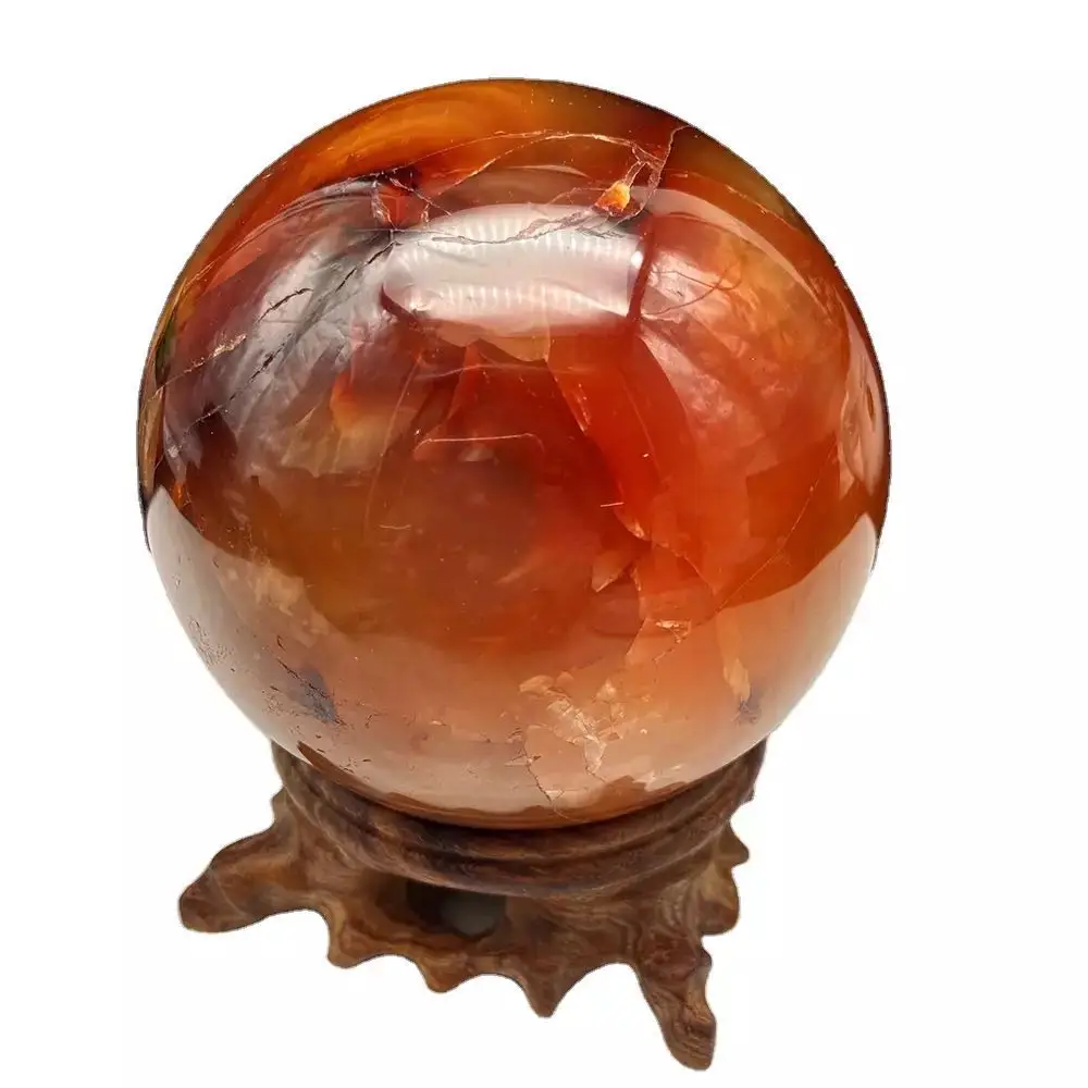 MOKAGY необработанные природные красный агатовый шарик кварцевые минеральный