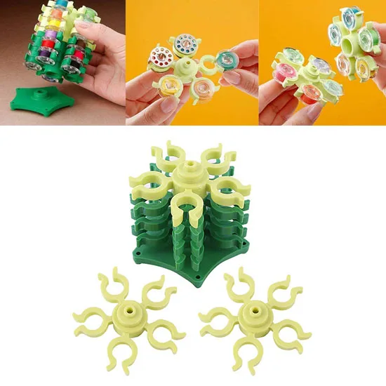 Вышитые шпульки в виде башни для хранения стиле ретро размером 30 дюймов|storage