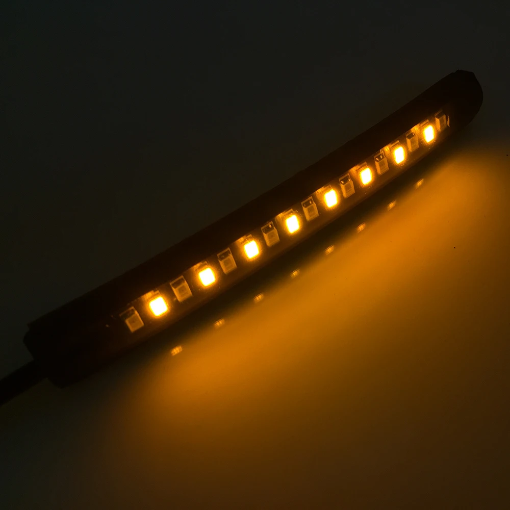 

Flexible LED Brake Light Bar Turn Signal License Plate Strip Light Flashing brake Tail Stop Light Blinker Indicator 2835SMD Bulb