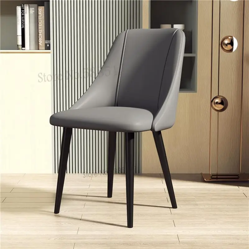 Modern Minimalist Dining Chair Home European-style Light Luxury Single Backrest Leisure Desk Bedroom Makeup C |