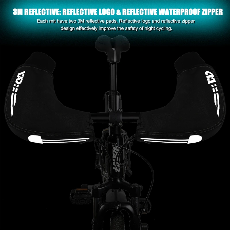 Зимние велосипедные перчатки на руль теплые ветрозащитные непромокаемые для