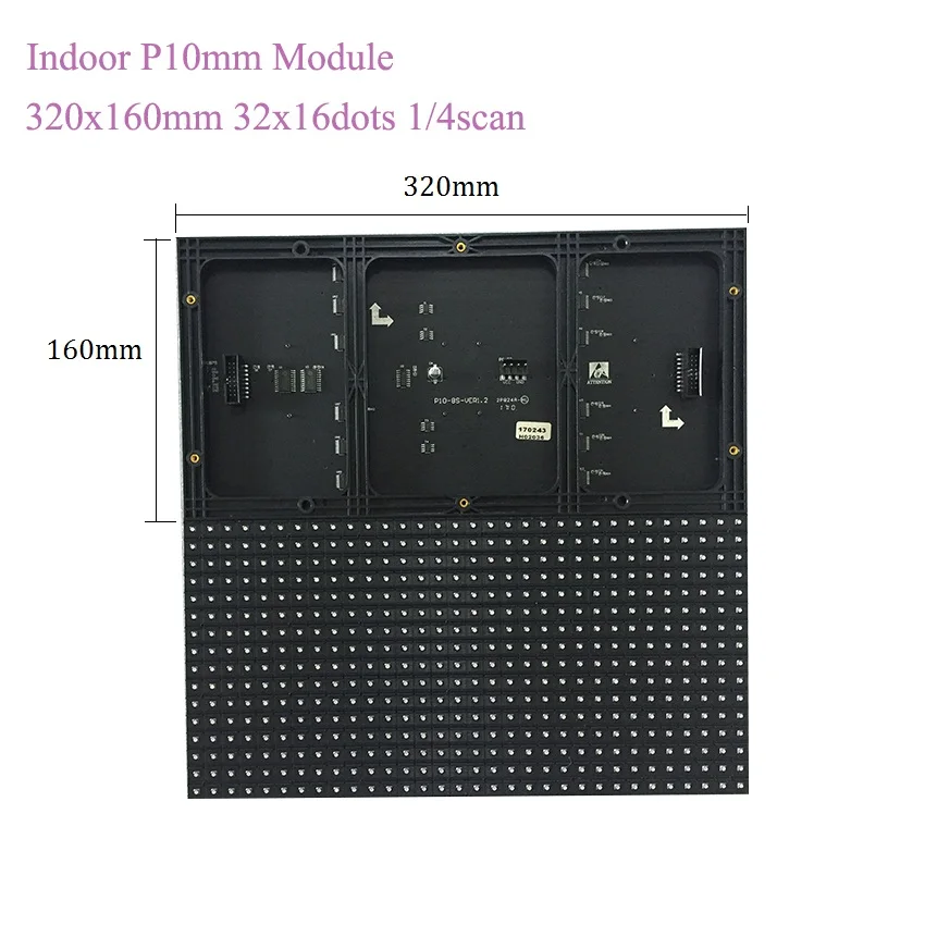 Бесплатная доставка комнатный P10 HD SMD 320x160 мм полноцветный светодиодный модуль 32x16