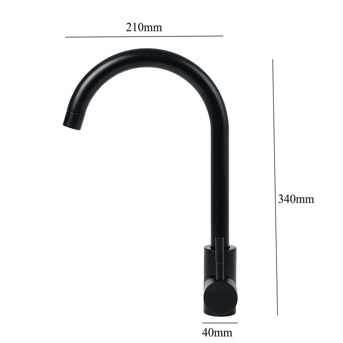 Черный кухонный кран из нержавеющей стали для раковины горячей и холодной воды с