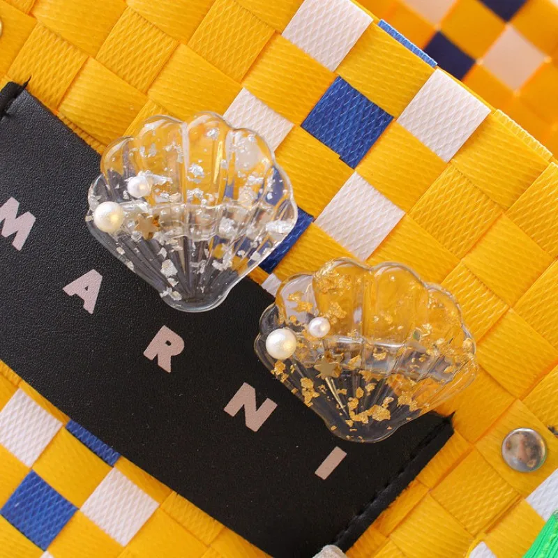 Милые корейские акриловые заколки для волос с ракушками и морскими звездами