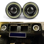 Универсальные Автомобильные светодиодные противотуманные фары с ангельскими глазками, 2 шт., 12 В, фары дальнего света, белые, синие, желтые, голубые, 2,5, 3, 3,5 дюйма, аксессуары для стайлинга автомобиля