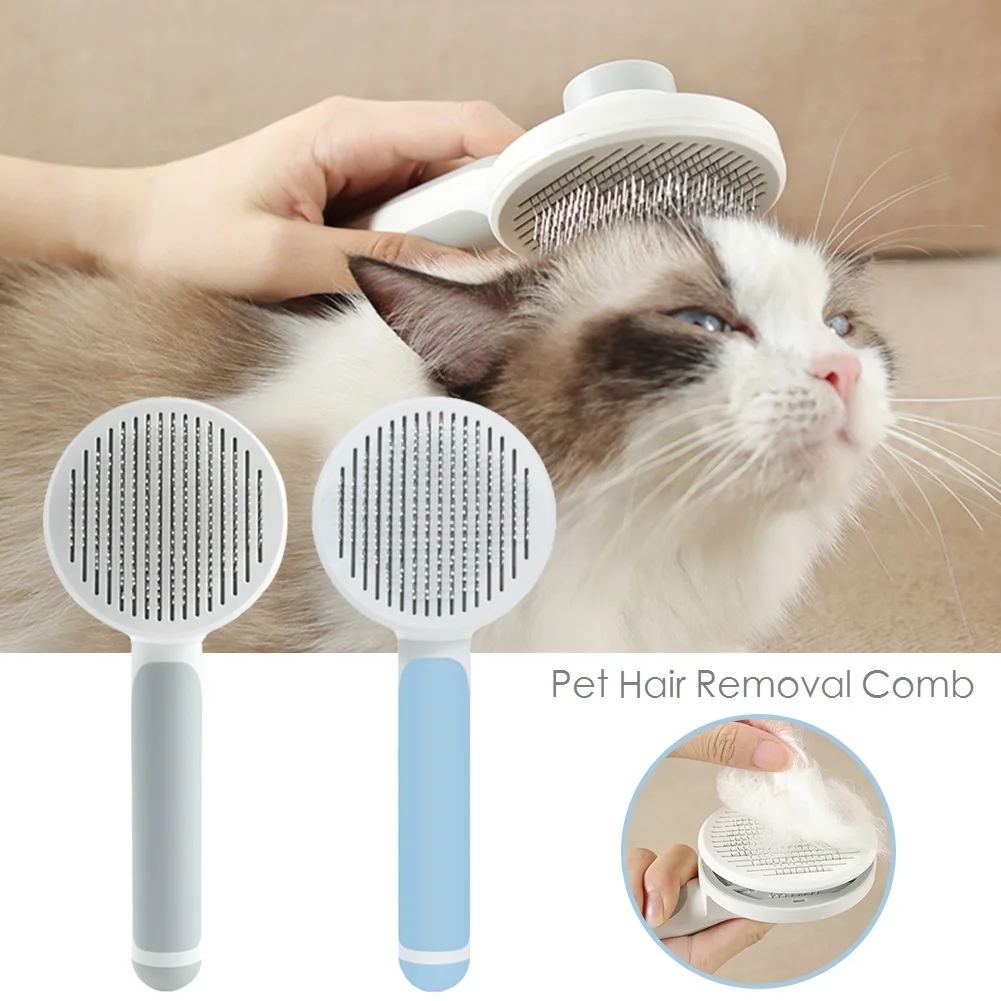 

Pet Massage Hair Cleaning Slicker Comb One Key Button Cat Dog Hair Removal Brush Puppy Hair Shedding Trimmer Comb Grooming Tools
