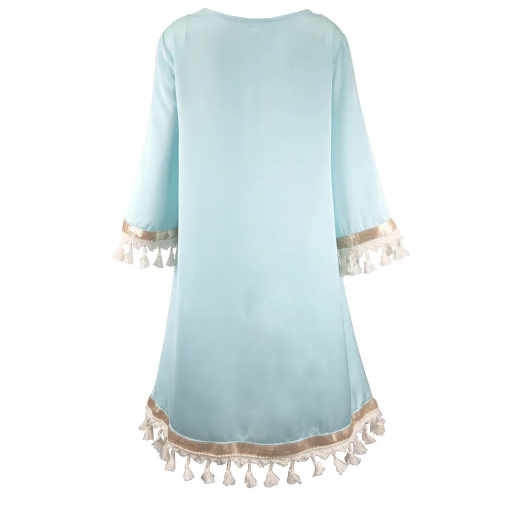 Повседневное летнее белое короткое платье для женщин свободное с расклешенными