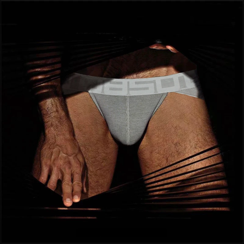 

Мужские трусы стринги из хлопка BS, Черные стринги с U-образным мешочком, Тонги, бандаж на груди, сексуальное нижнее белье для мужчин, гей-трус...