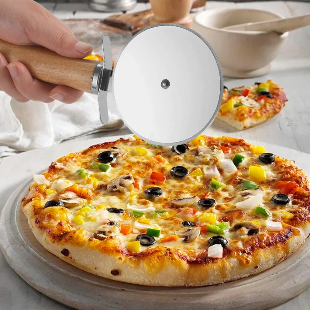 Упаковка из 2 нержавеющей стали для пиццы ручной резак сервера нескользящая