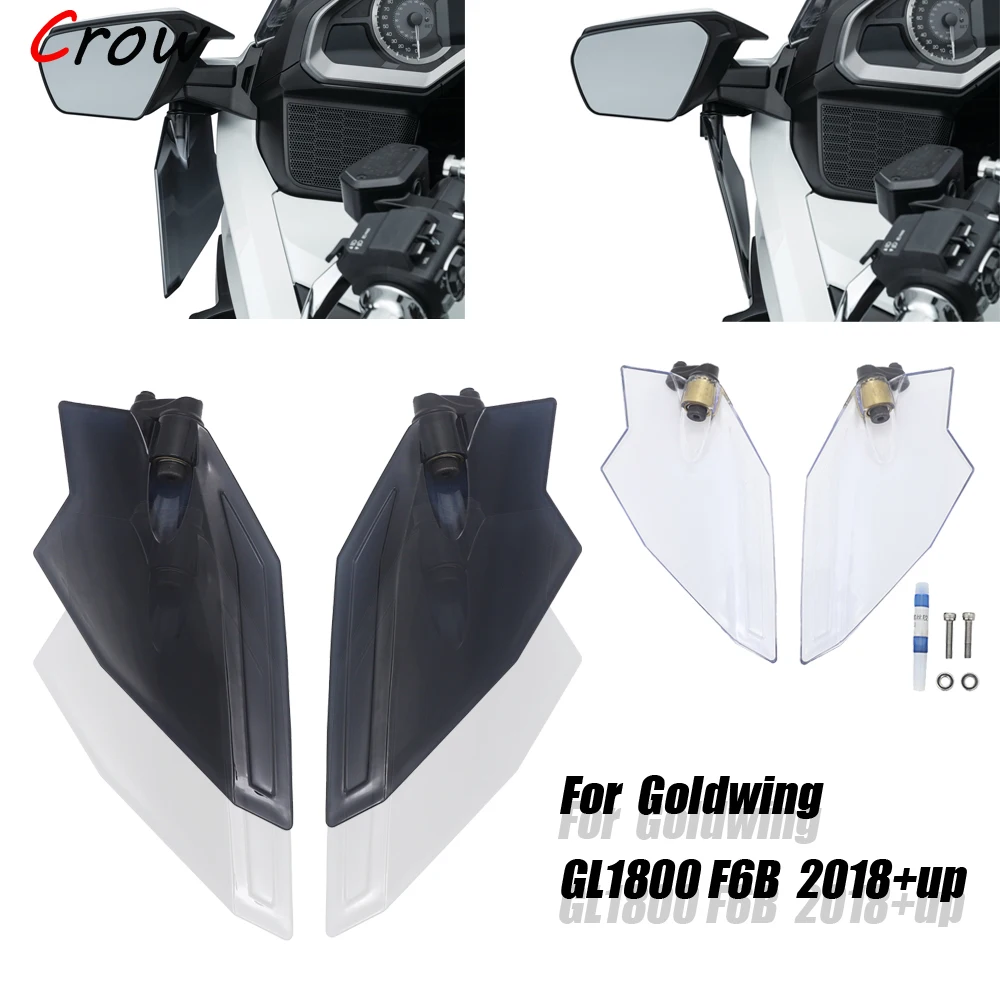 

Motorcycle Dark Grey and Clear Upper Air Deflector Set For Honda Goldwing 1800 GL1800 F6B GL 1800 2018+up Motorcycle Accessories