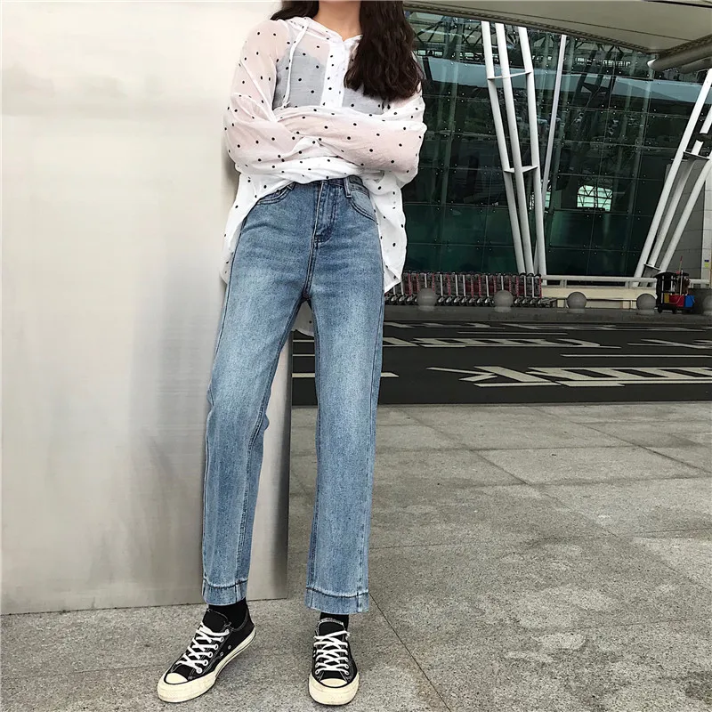 

Women Clothes Pants Streetwear 2021 Summer Woman Jeans High Waist Clothes Wide Leg Denim Clothing Mom Jeans Cowboy Denim Pants