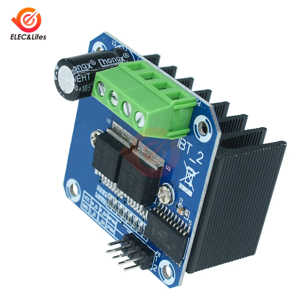 Двойной BTS7960 B BTS7960B 43A h-мост высокой мощности драйвер двигателя плата модуля для Arduino MCU умный автомобиль робот текущий диагностический