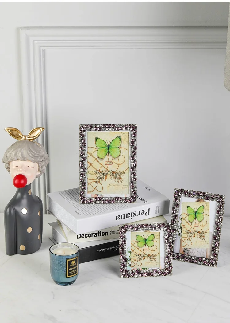 Модный роскошный хрустальный домашний декор алмазная фоторамка мягкая