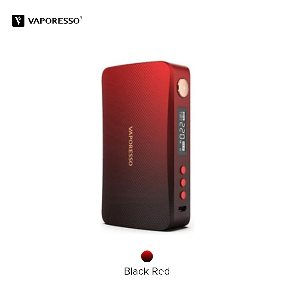 Black Red 220 Вт Vaporesso роскошный мод Vape Box Mod power от Двойной 18650 батареи, совместимы с 510 атомного электронной сигареты - Цвет: Black Red
