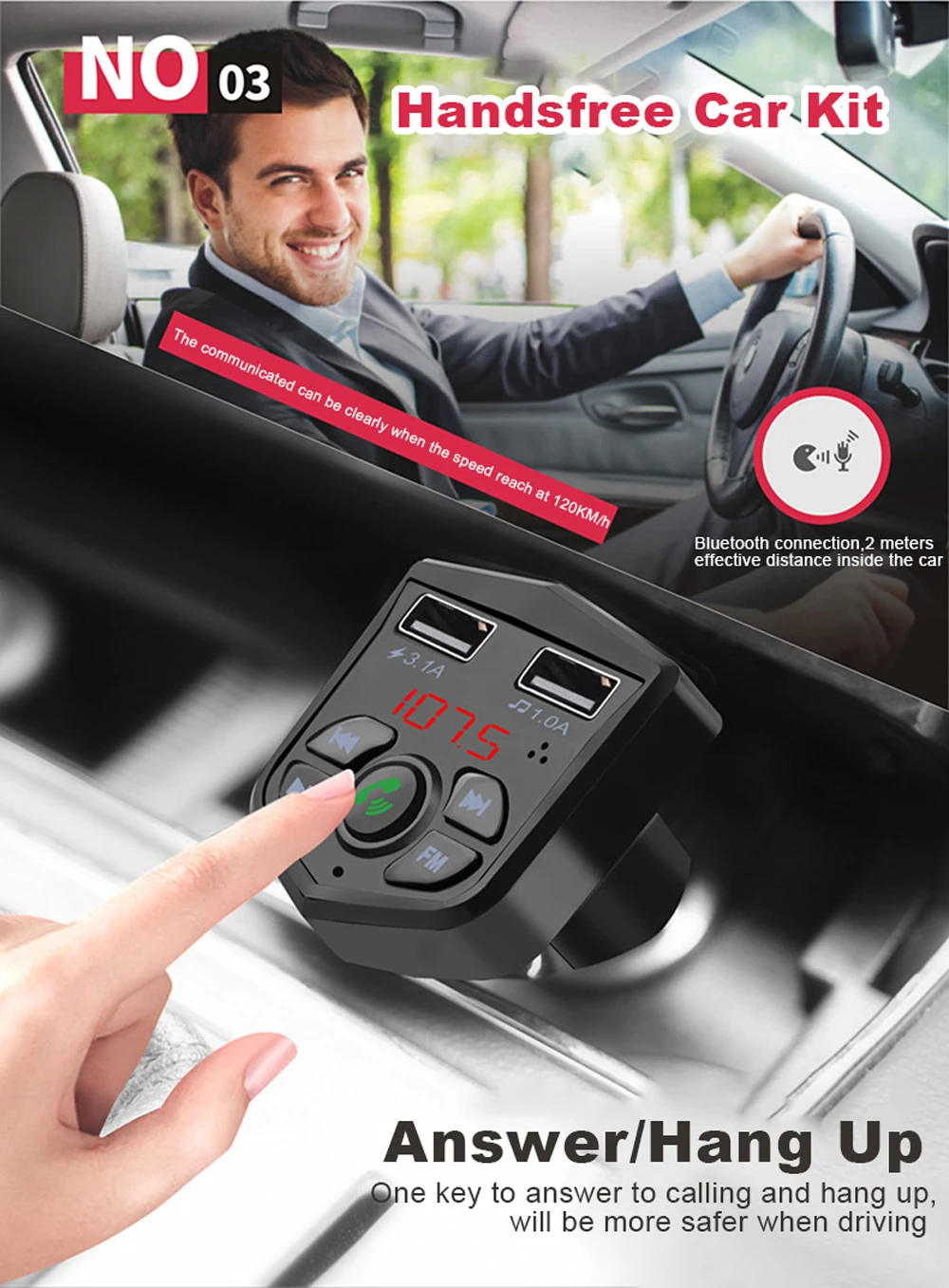 VR робот Bluetooth fm-передатчик модулятор беспроводной громкой связи автомобильный комплект 5 в 3.1A Адаптер зарядного устройства с двойным USB аудио автомобильный mp3-плеер