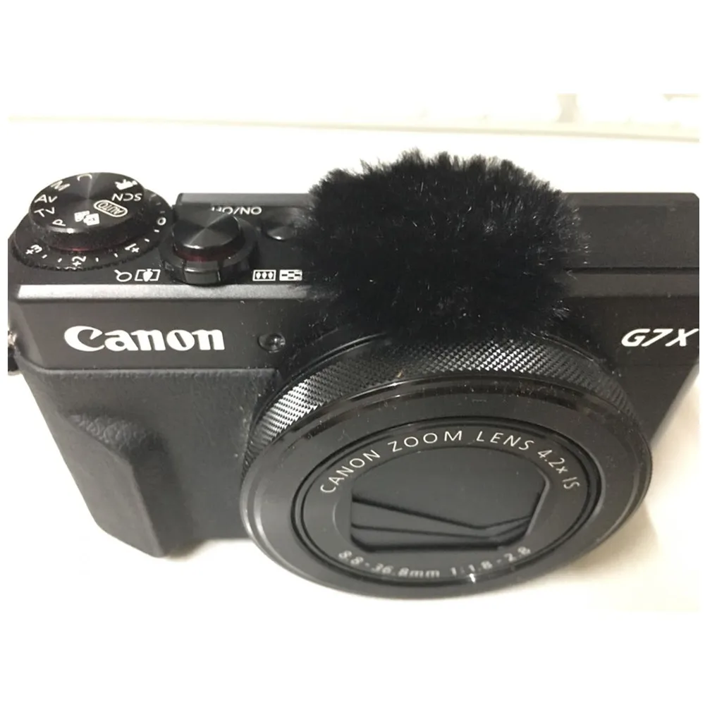 

10PCS Outside Furry Windshield Muffler For Canon G7x MarkII dead cat windscren Camera Microphone Cover For 7XMARK2 Blue Mantis