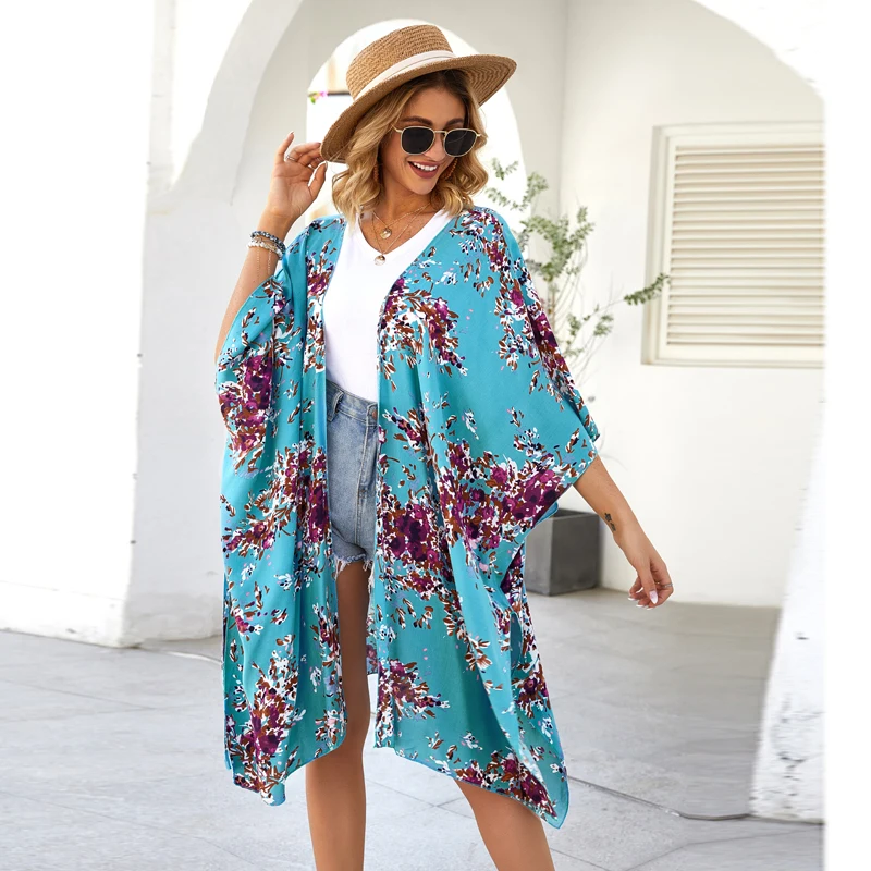 Женский богемный кардиган из хлопка Свободный Повседневный Кардиган оверсайз с