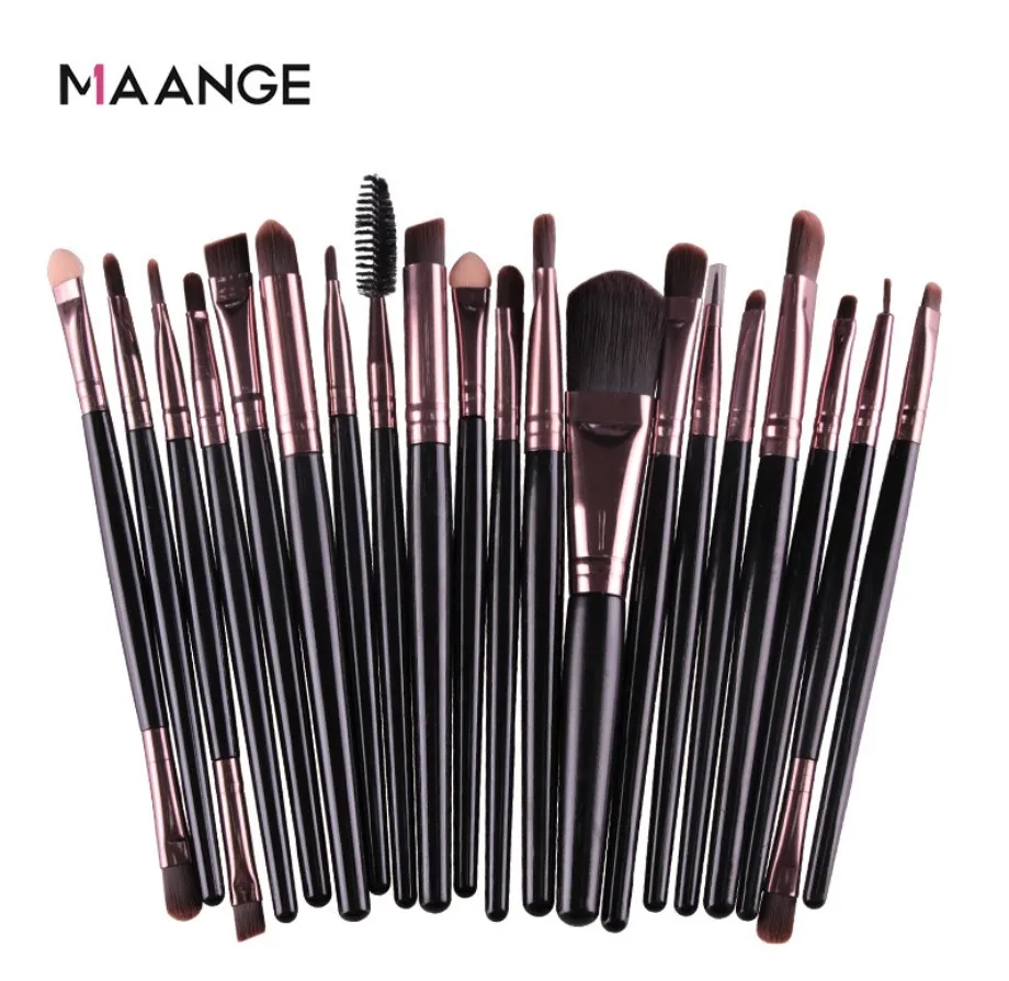 

MAANGE 20pcs Makeup Brushes Sets Eye Cosmetic Powder Foundation Blending Eyeliner Eyelash Eyebrow makeup Soft Hair Beauty tool