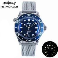 heimdallr watch automatic nh35a mechanical nttd diver watch titanium automatic self wind mechanical c3 luminous wristwatch