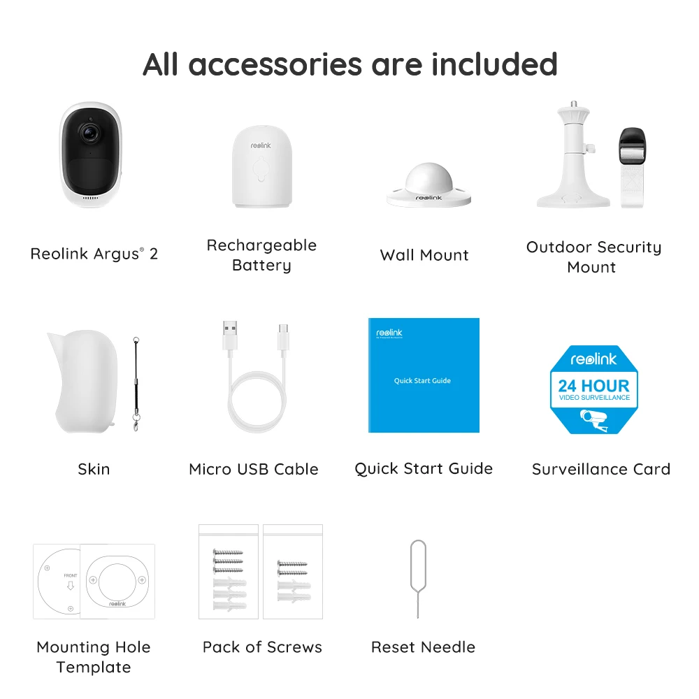 

new hot Refurbished Camera] Reolink IP Camera Battery Powered 1080P Full HD WiFi Outdoor Indoor Security Camera Argus 2