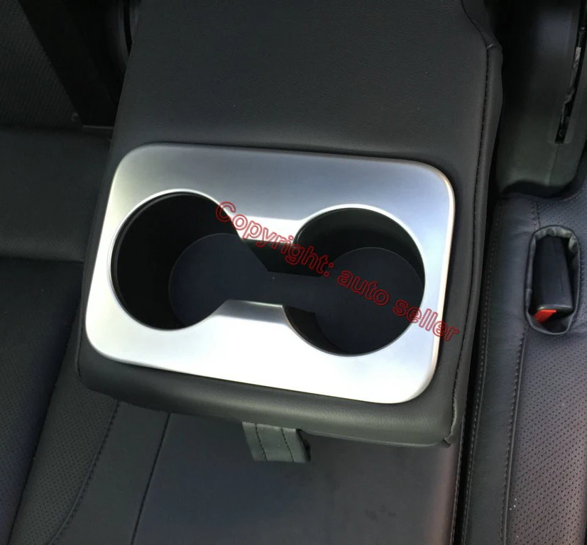 

ABS Pearl Chrome Interior Cup Drink Holder Cover Trim Bezel Frame Molding Garnish For Toyota Highlander 2014-2019