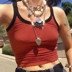 Новинка лета 2020, модная майка контрастных цветов, женская повседневная одежда для фитнеса, топ на бретельках без бретелек с открытыми плечами