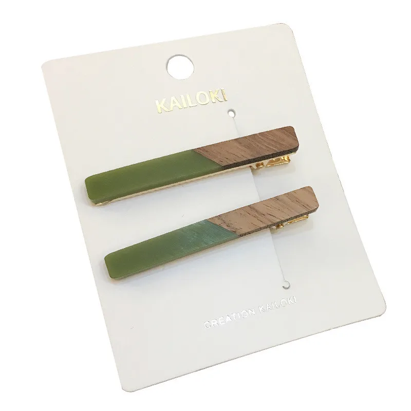 2 шт./компл. DIY Деревянные заколки для волос простой зажим инструменты укладки