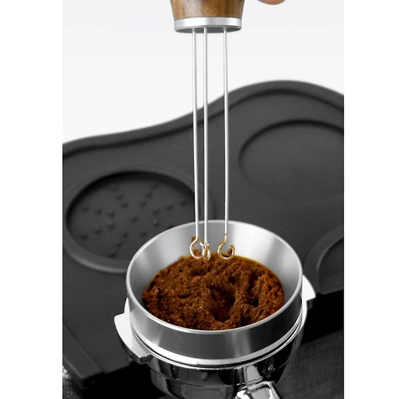 

Solid Wood Handle Needle Coffee Tamper Coffee Tamper Distributor Leveler Tool Coffee Mix