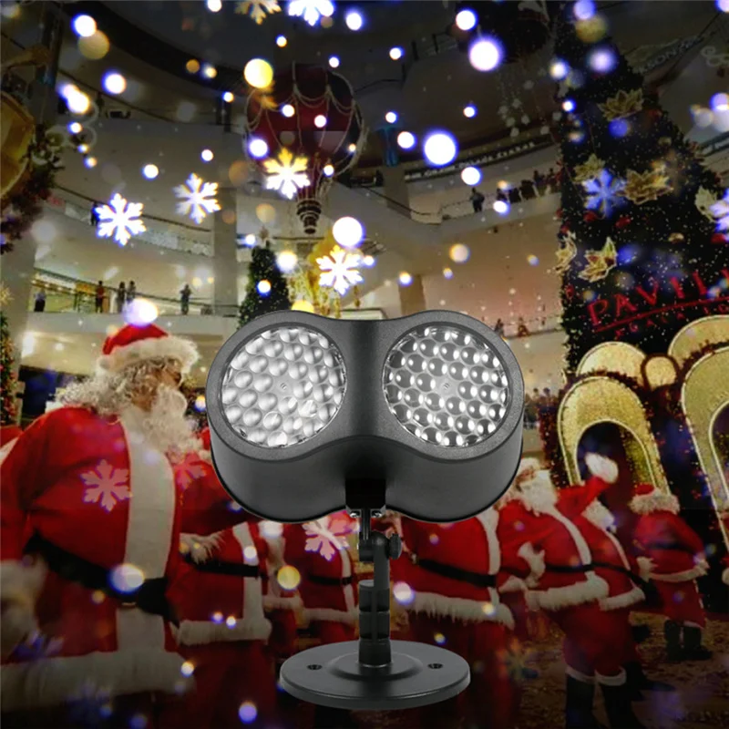 

LED Stage Lights LED Snowflake Light White Snowstorm Projector Christmas Atmosphere Holiday Family Party Special Lamp Dropship