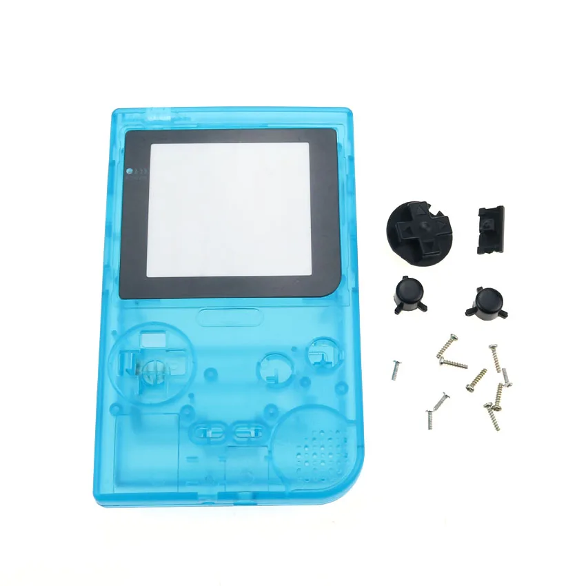 Cltgxdd полный Чехол Крышка для корпуса оболочка для Gameboy Карманная игровая консоль для GBP игровой машины корпус с кнопками комплект - Цвет: L Clear Blue