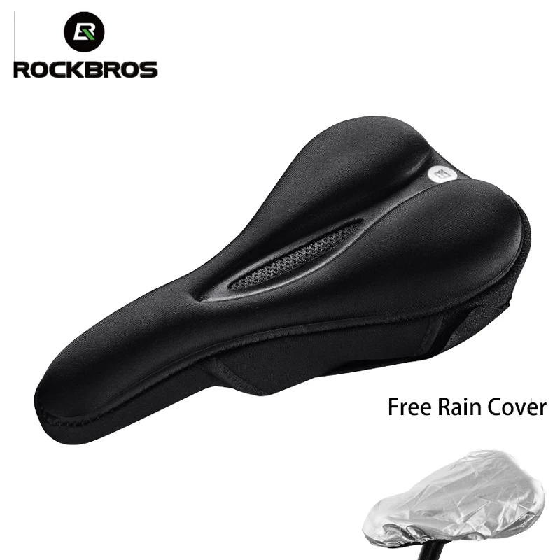 ROCKBROS MTB лайкра губка велосипедное седло дышащее противоскользящее мягкое сиденье на подушке для велосипедного сиденья