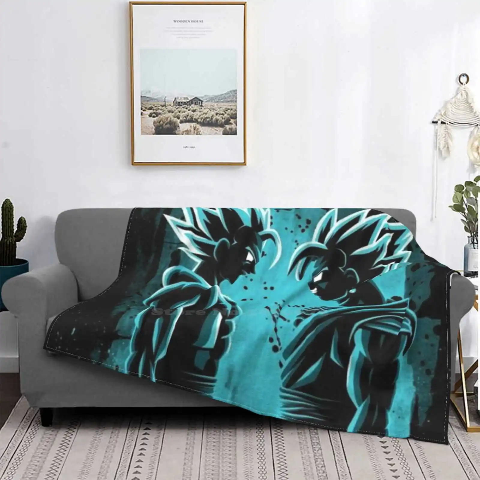 

Супер Креативный дизайн удобное фланелевое одеяло супер Вегета ГОКу гогета вегетто серия серий аниме серий черно-белые