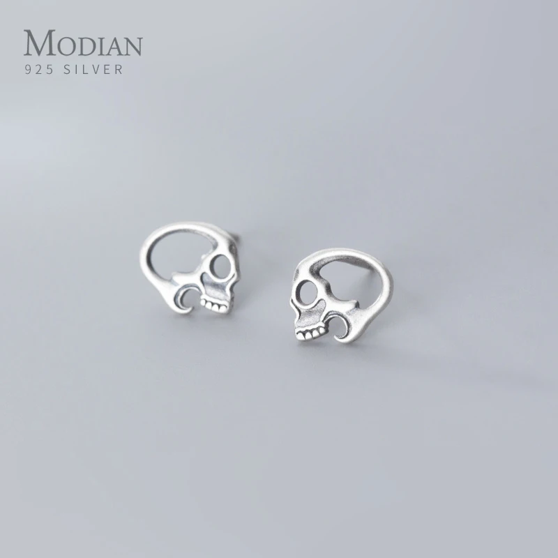 MODIAN новые винтажные серьги рок жеребец с боковым черепом для женщин модные