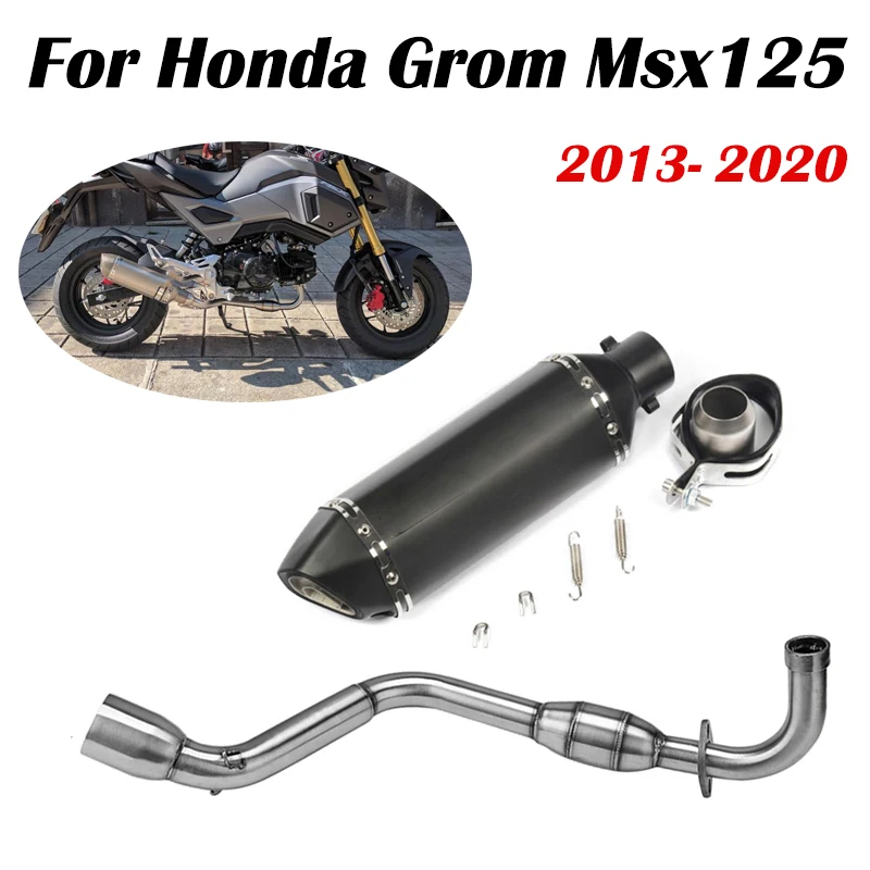 

For Yamaha MSX 125 GROM MSX125 2013-2020 Motorcycle Exhaust Muffler Slip-on Modified Front Mid Pipe Escape Moto Motorcross