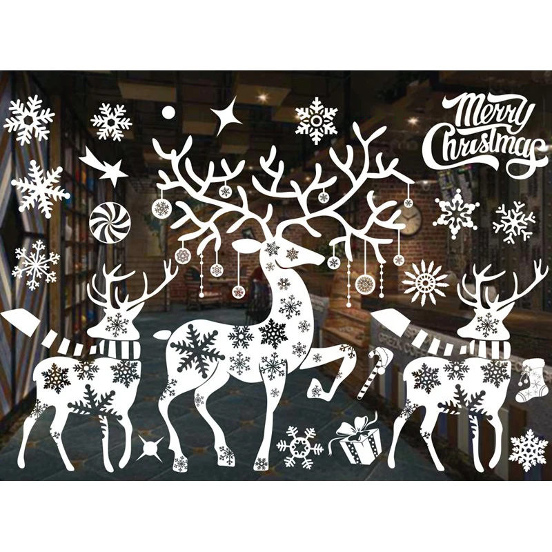 Рождественское украшение staresh новогодние наклейки на окно для дома подарок Новый