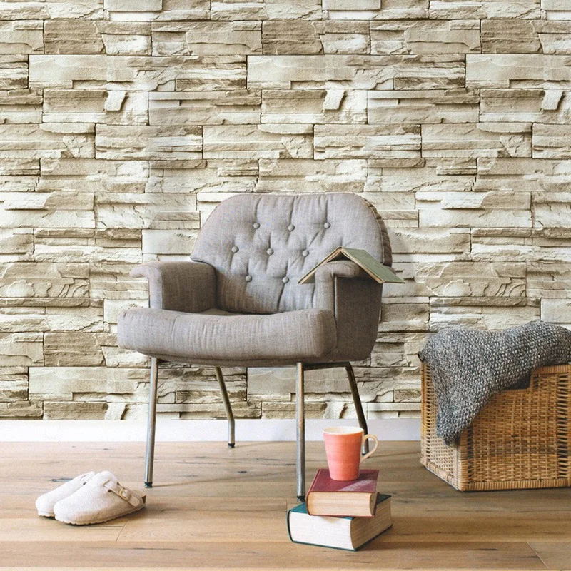 

6M Vinyl 3D Brick Rock Wall Sticker Paper Waterproof Self Adhesive DIY Wallpaper Furniture Wall Stickers Bedroom Art home Wall