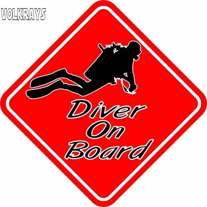 

Volkrays Creaitve Автомобильная наклейка на доску для дайвинга предупреждающие марки аксессуары отражающая ПВХ наклейка для Mercede Lifan Wrangler,12 см * 12 см