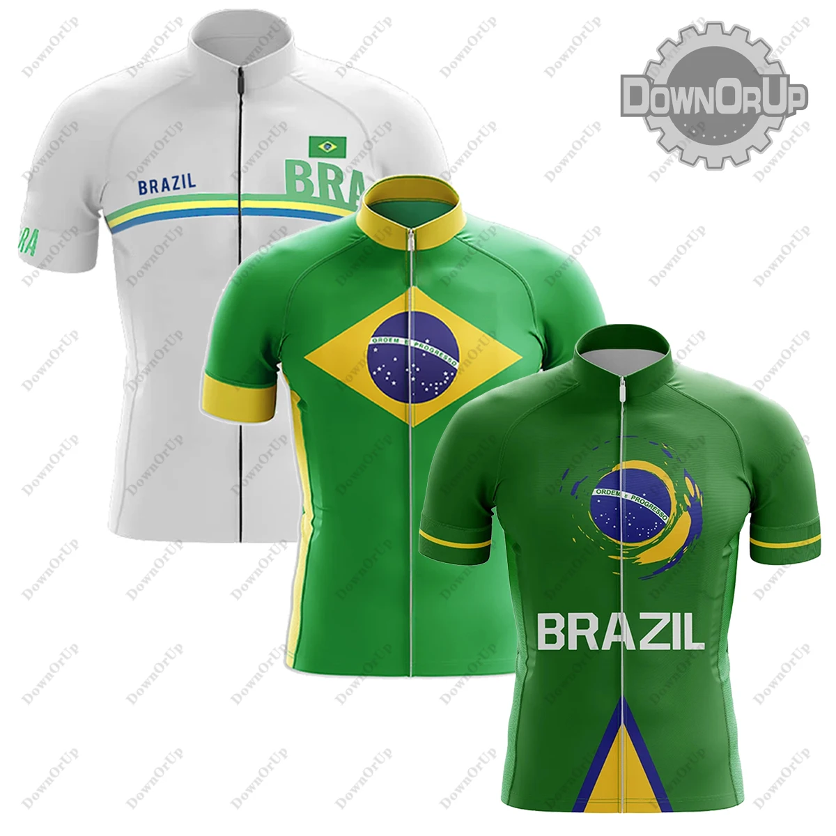 Brasil Maillot Ciclismo Hombre Jersey para Ciclismo Bib pantalones cortos 9DGel transpirable...
