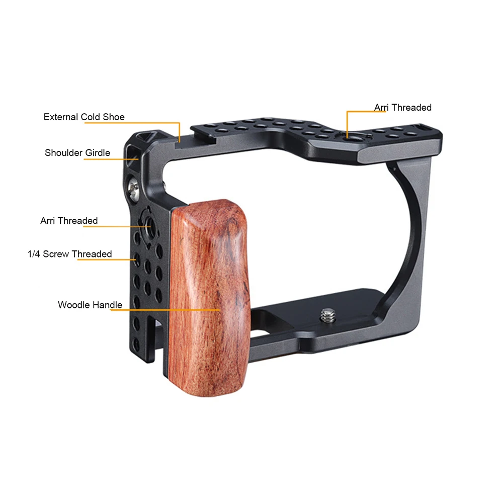 

Защитная клетка для камеры с деревянной ручкой микрофон светильник Холодный башмак для SIGMA FP камеры