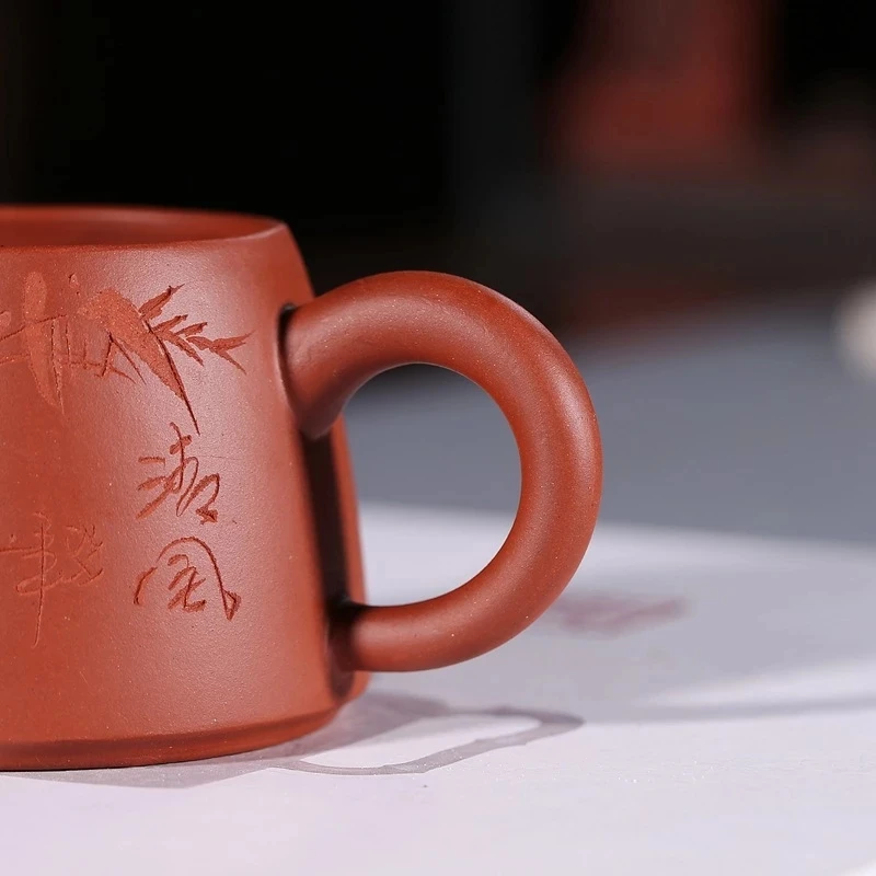 

New Yixing Boutique Purple Clay Fair Cup Teaware Cha Hai Master Teacup Raw ore Handmade Tea set Accessories Household Drinkware