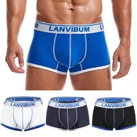 boxer shorts men breathable tight panties mid waist cotton male boxershorts elastic underpants boxer briefs swimming trunks