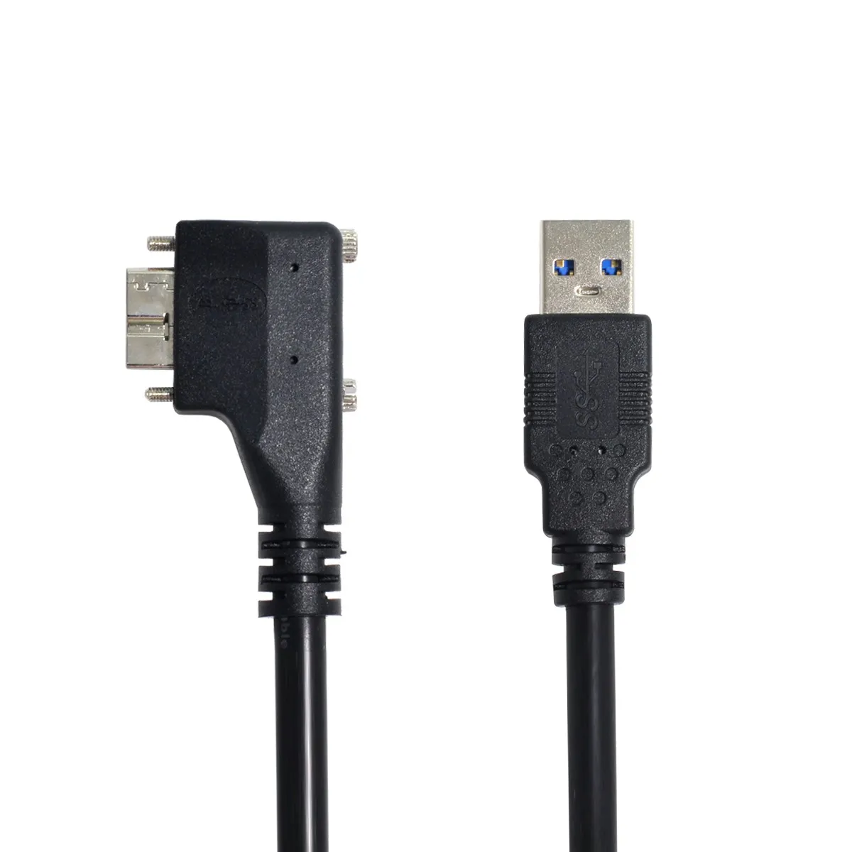 

CY 90 Degree Right/Left Angled Micro USB Dual Screws Mount to 3.0 Data Cable for Industrial Camera