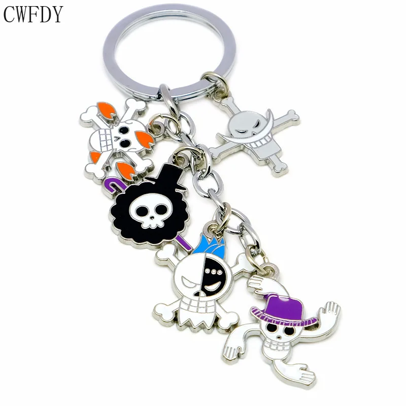 

6 Styles Anime Keychain For Women Men Key Chain Charm Accessories