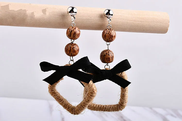 Квадратная круглая форма сердца бронзовый цвет шерстяная петля товары подвеска