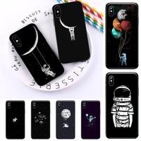 Cartoon Matte Astronaut space Phone Case for iPhone mini pro MAX Plus 2020