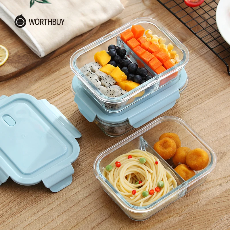 WORTHBUY японский Ланч-бокс для детей стеклянный контейнер фруктов и продуктов