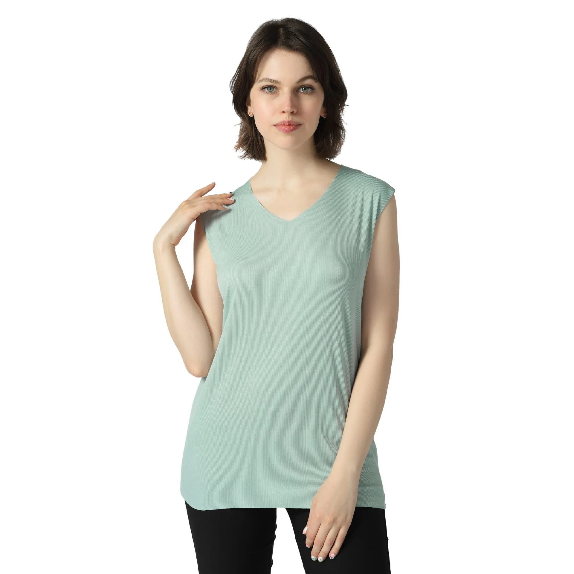 

New summer plus size female higher loose cotton sleeveless cut wide shoulder sleeve of the heart women cotton vest