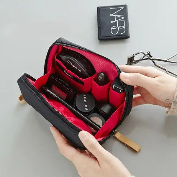 

Mini Small Girls Cosmetic Bag Portable and Hand-held Cosmetic Bag Korean Simple Fashion Cosmetic Storage Bag